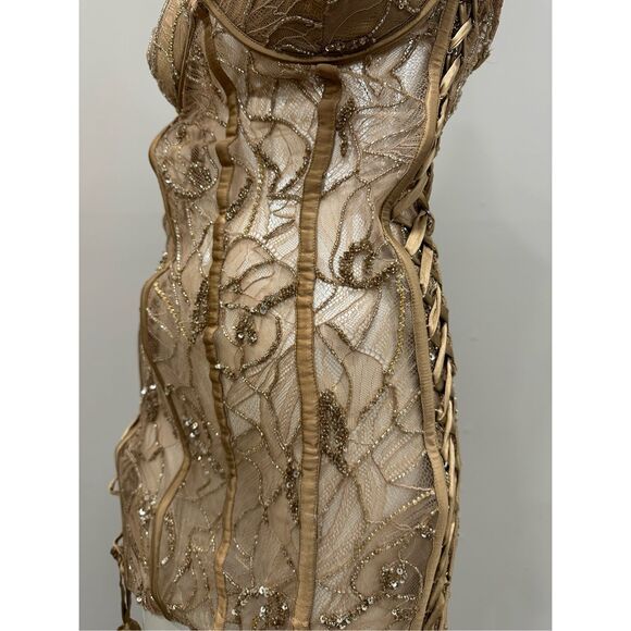 NWT RETROFETE MATILDA EMBELLISHED LACE DRESS SIZE M $998 - Picture 7 of 12